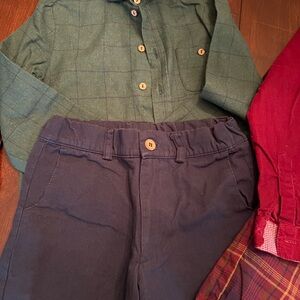 Pepa London Boys matching flannel shirts and shorts